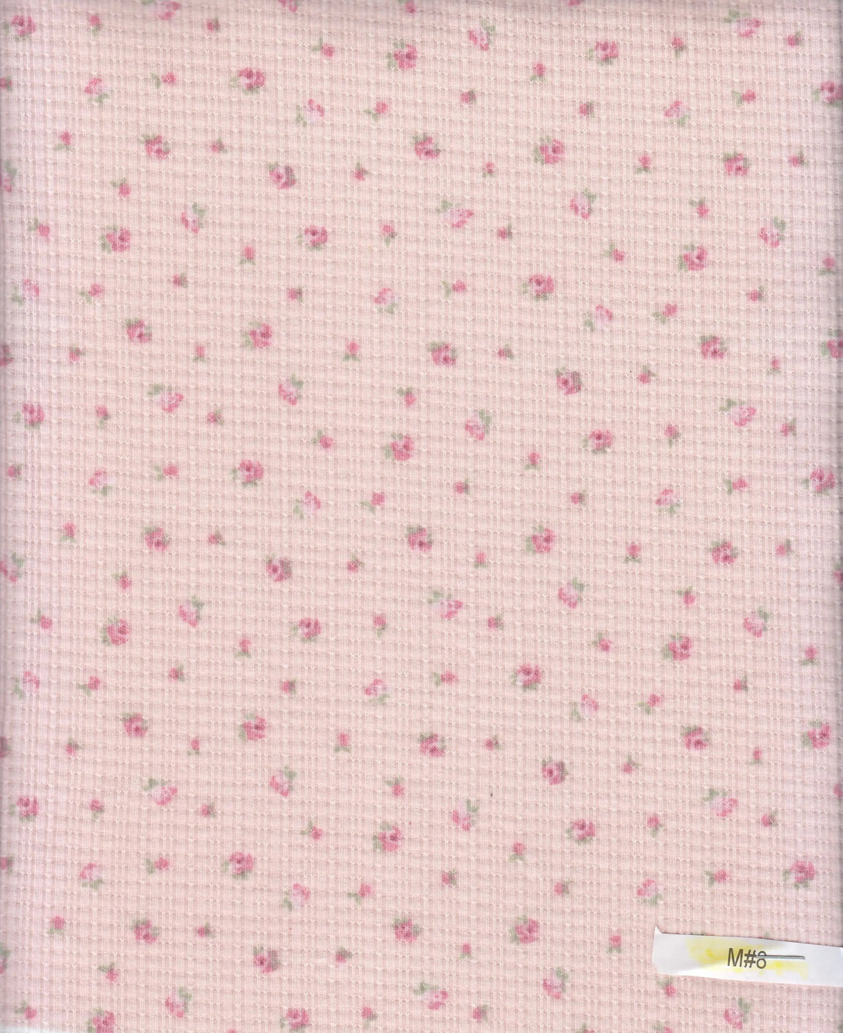 1 Yard Polyester Rayon Spandex 190 GSM Pointelle Ditsy Rib Print Fabric Soft 58/60" Width