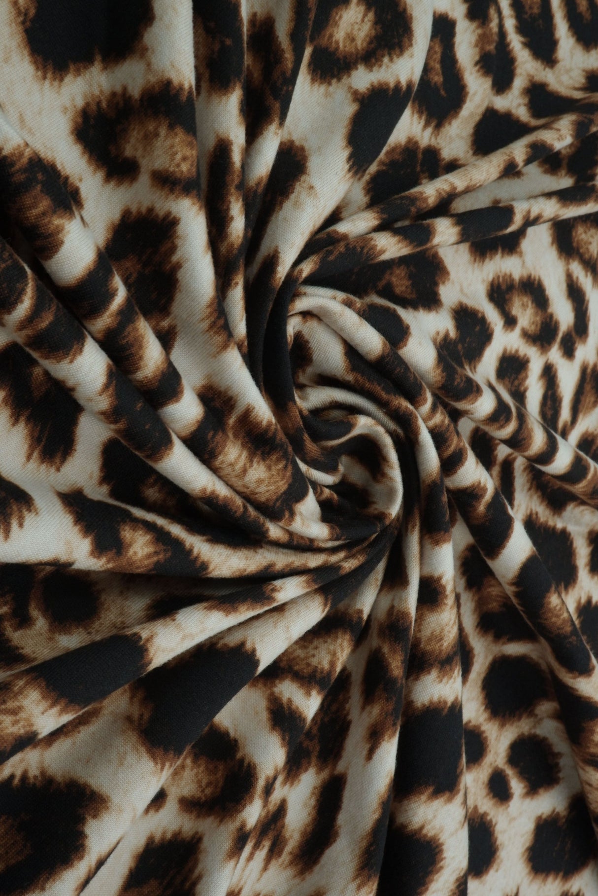 Animal Print Brushed DTY Knit Fabric