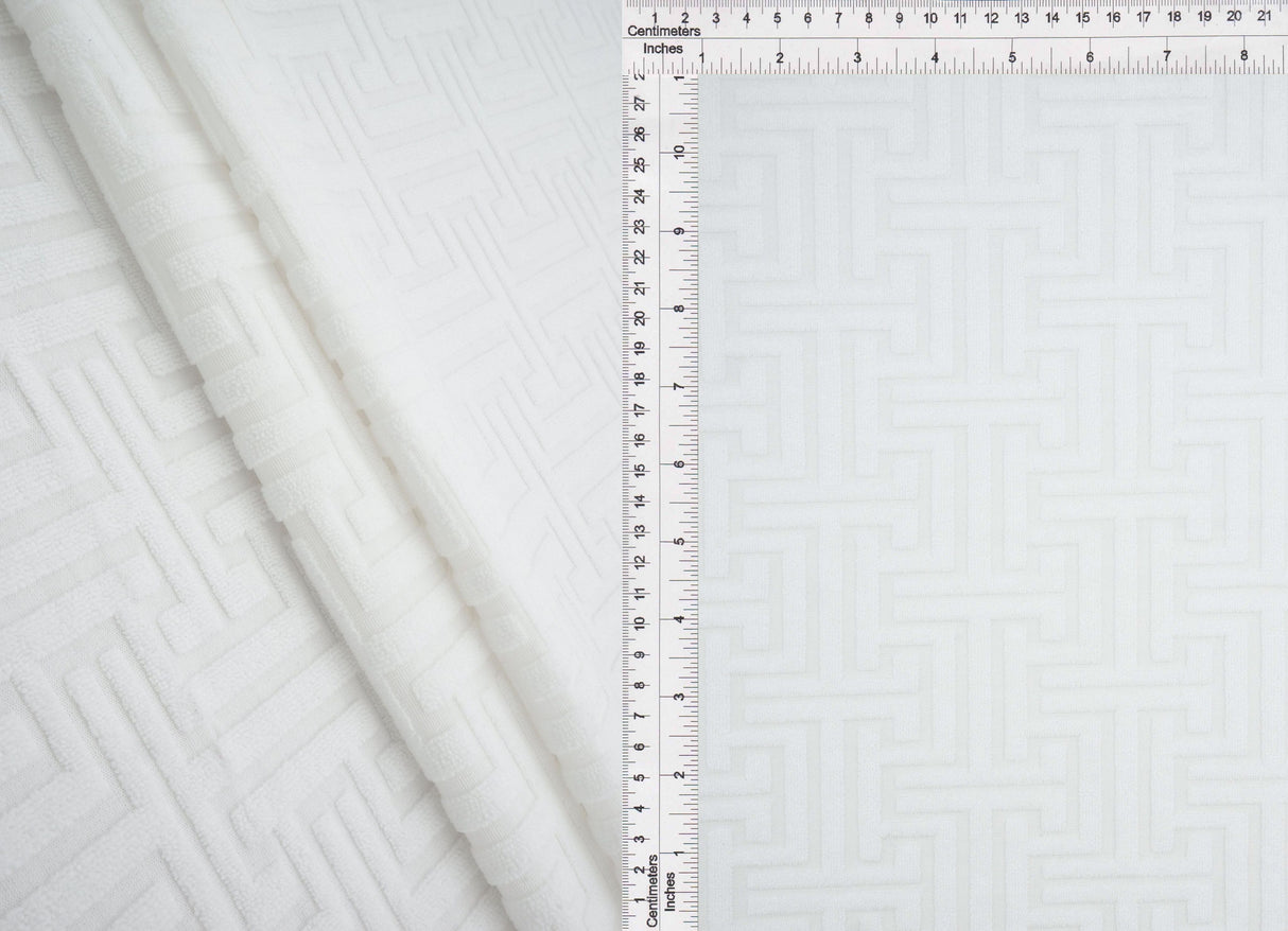 Jacquard Knit Geometric Towel Fabric
