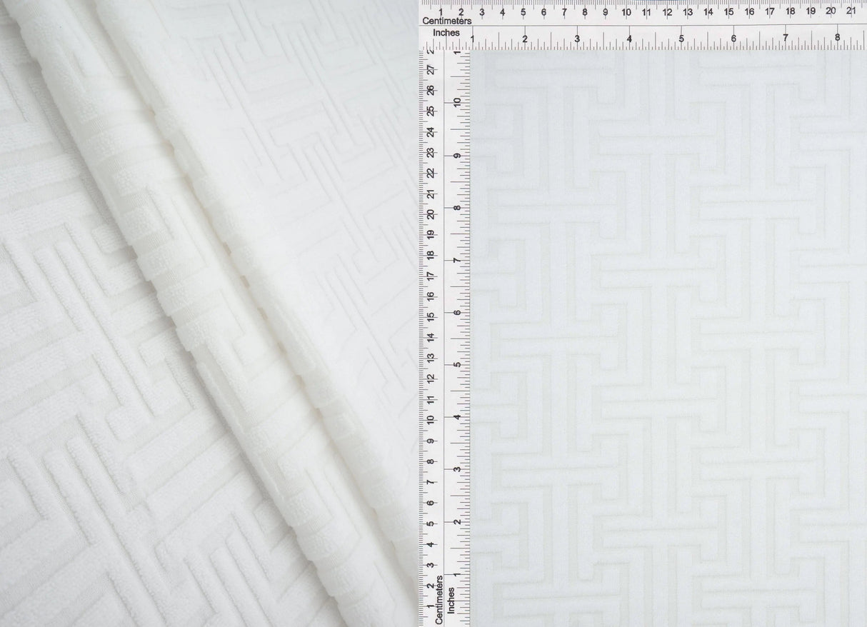 1 Yard Geo Towel Jacquard Knit Fabric, 58/59'' Wide Polyester Spandex Blend