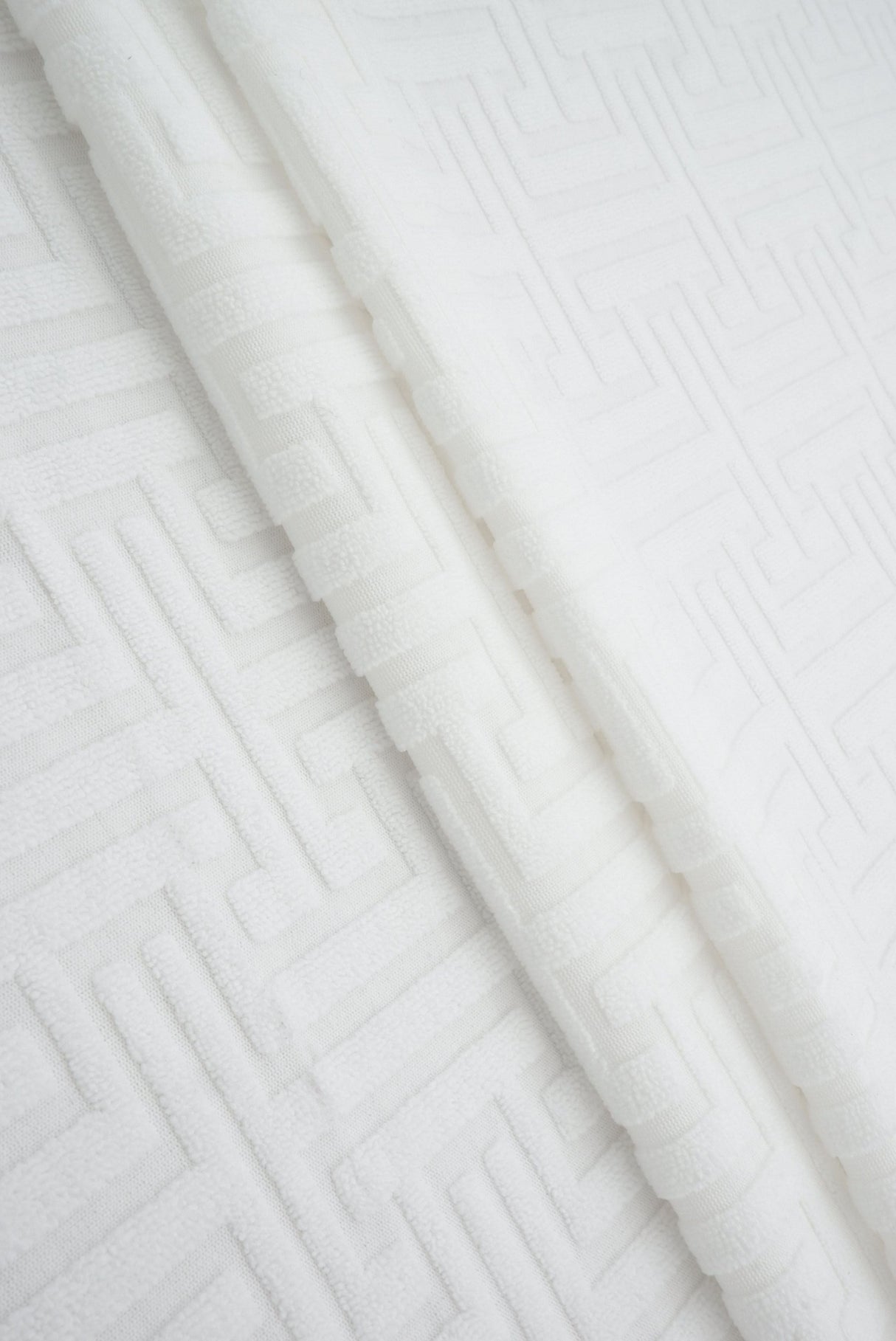 Jacquard Knit Geometric Towel Fabric