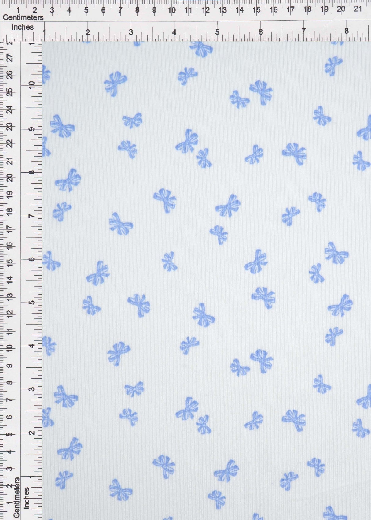 Bow Print Rib Knit Fabric