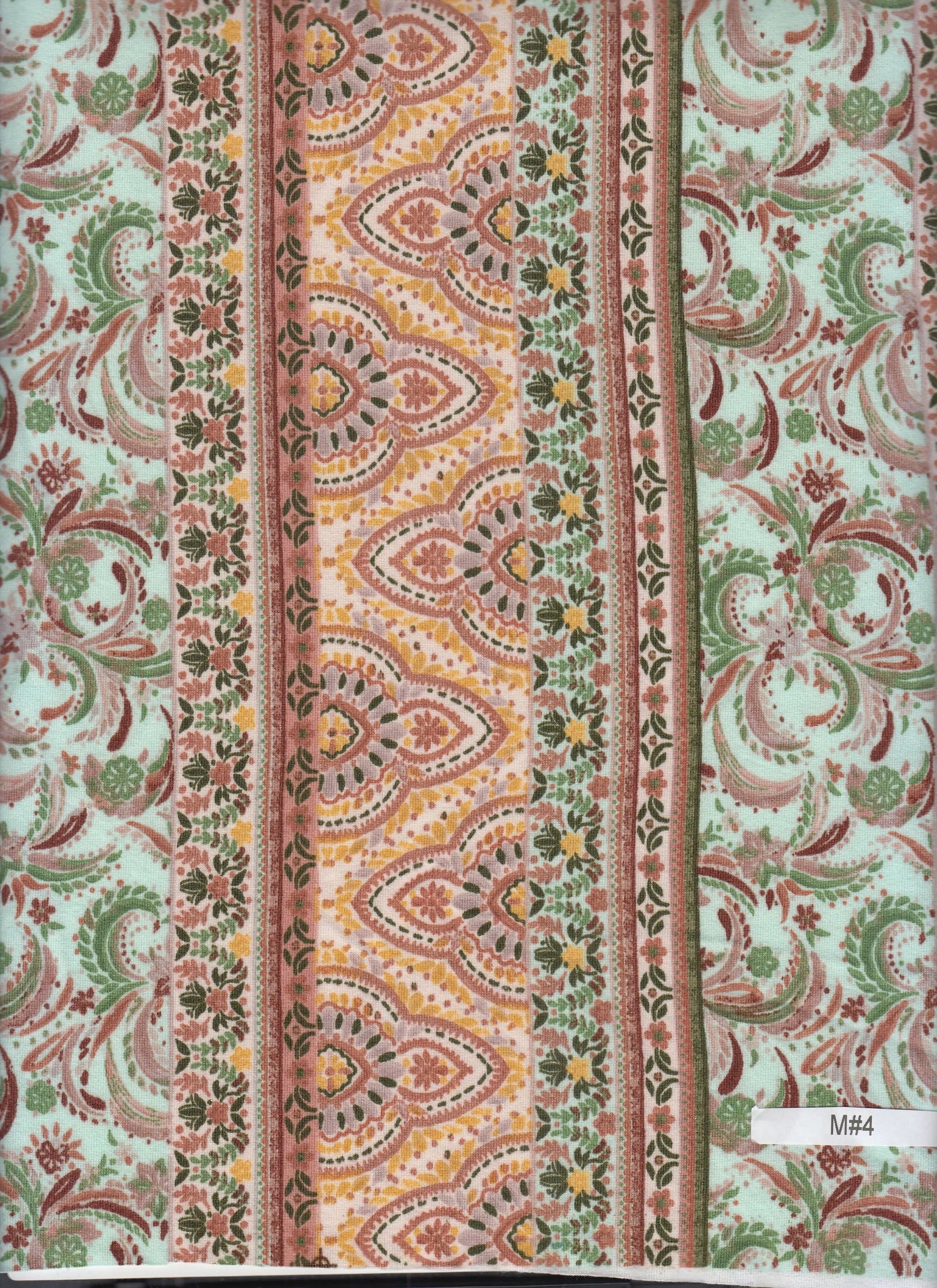 1 Yard Boho Print DTY Brushed Knit Fabric Soft Stretch Polyester Spandex 58/60 Inch Wide