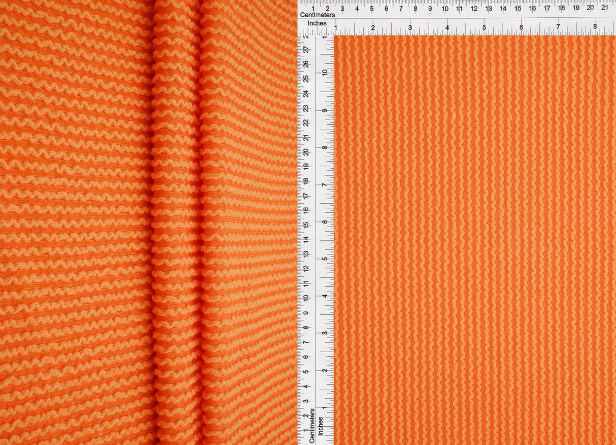 Knit Jacquard Rib Fabric 1 Yard Soft Stretch Textured Knit 52" Wide