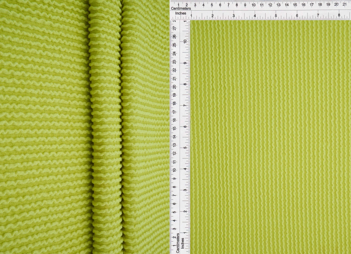 52" Knit Jacquard Rib Fabric 80% Polyester 15% Rayon 5% Spandex 230 GSM by Yard