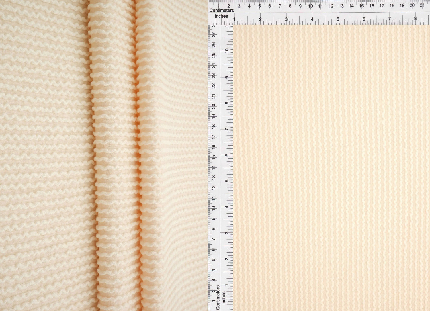 Knit Jacquard Rib Fabric 1 Yard Soft Stretch Textured Knit 52" Wide