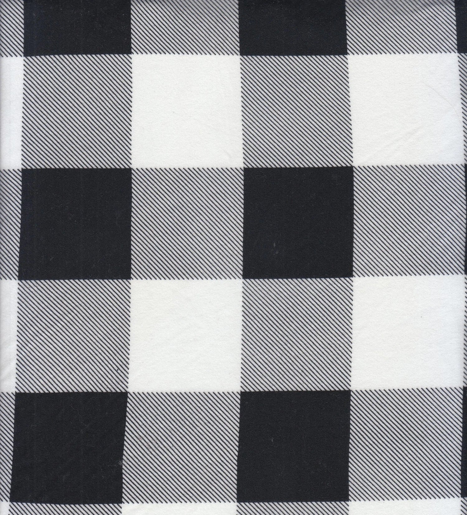 1 Yard DTY Brushed Buffalo Plaid Fabric 170 GSM Polyester Spandex Stretch 58/60" Width