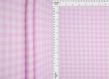1 Yard 4x2 Yummy Rib Knit Fabric Gingham Print 58/60 Inches Wide
