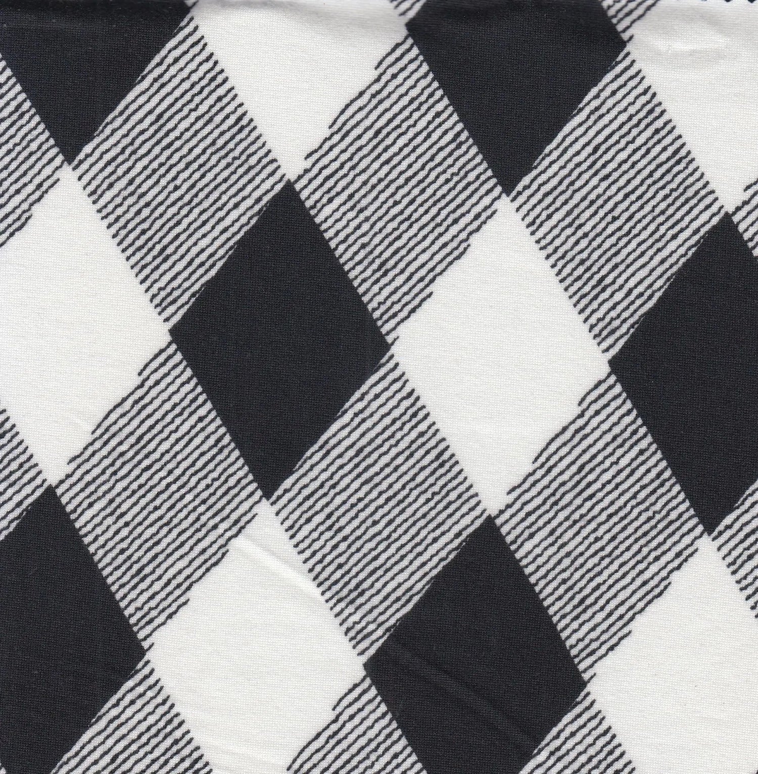 Checkered Brushed DTY Knit Fabric Soft Stretch Material 58/60" Wide