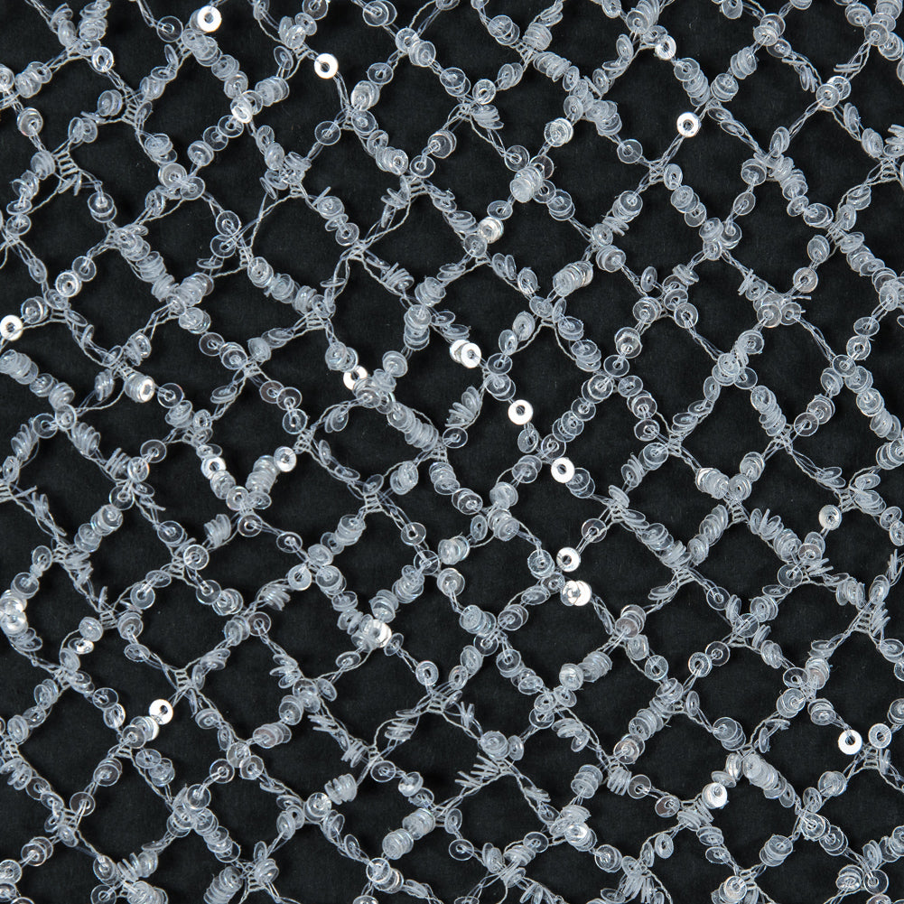 Fancy Sequined Netting - Off-White