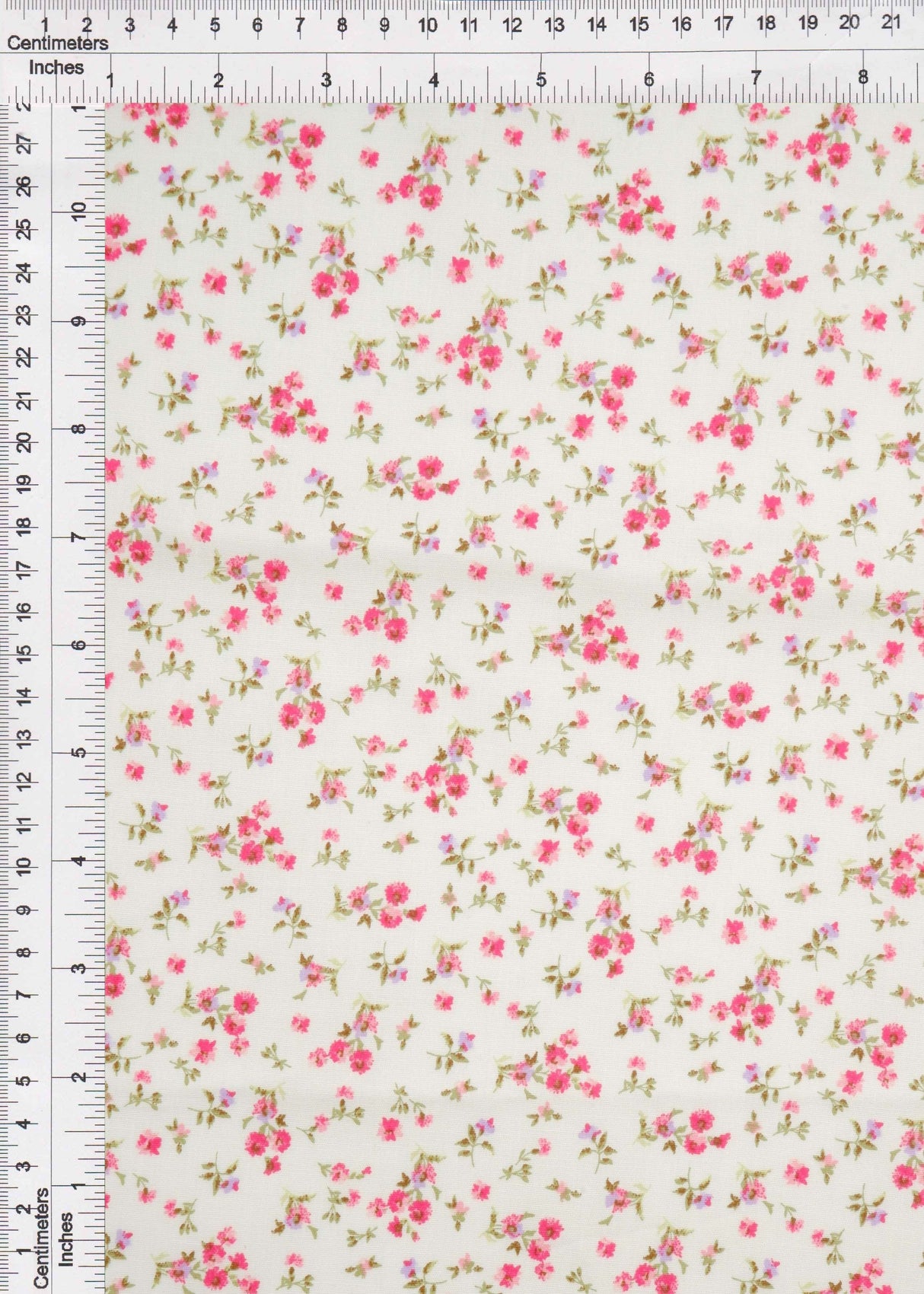 Floral Stretch Poplin Pink Hot