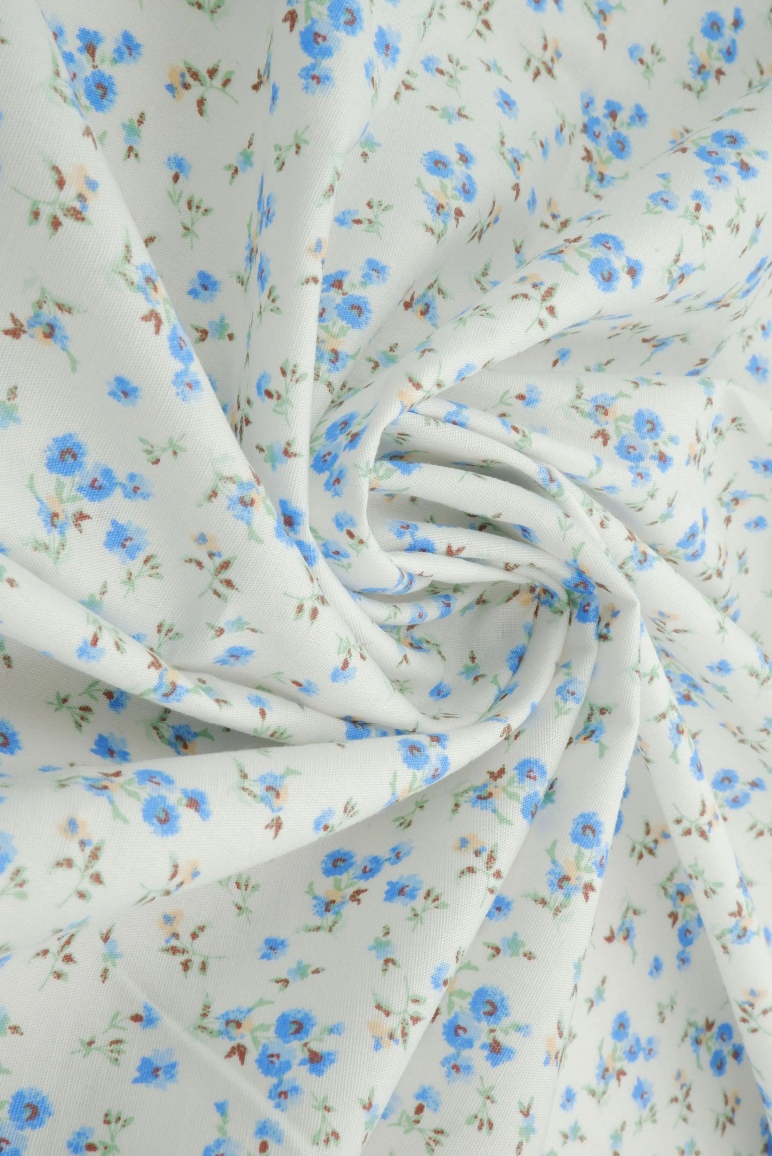 1 Yard Stretch Poplin Ditsy Print Fabric, 57/58'' Wide Cotton Spandex Blend