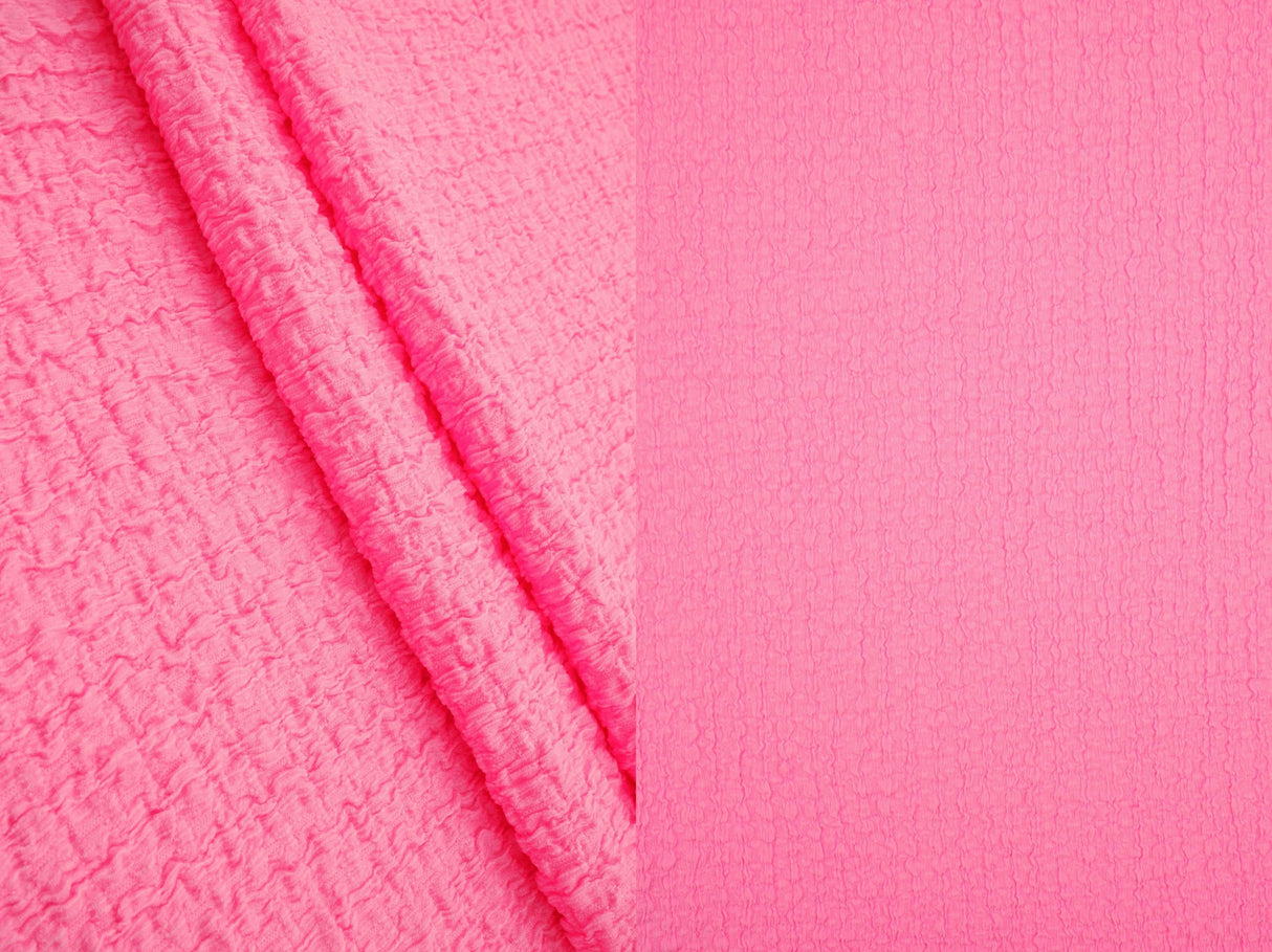 Waffle Crepe Solid Knit Fabric