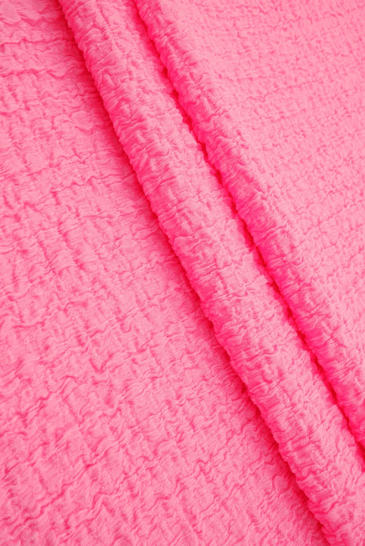 Waffle Crepe Solid Knit Fabric