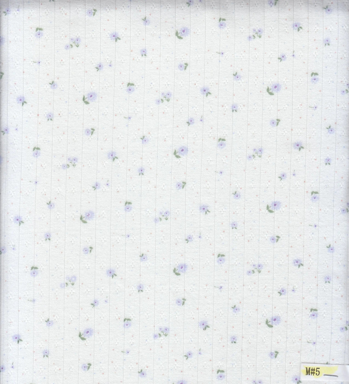 1 Yard Cotton Style Pointelle Ditsy Print Fabric 220 GSM Poly Spandex Knit 58/60" Width