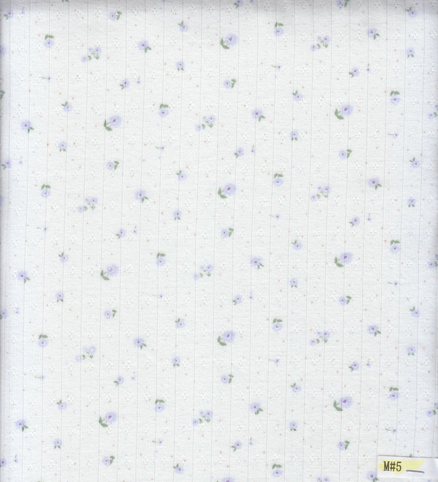 1 Yard Cotton Style Pointelle Ditsy Print Fabric 220 GSM Poly Spandex Knit 58/60" Width