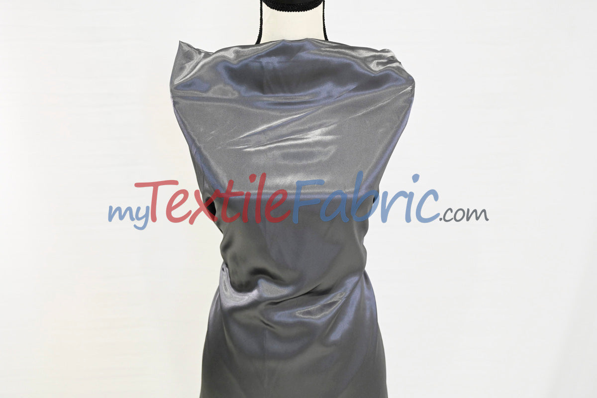 Charmeuse Satin Polyester Fabric - Solid, 58/60" Width, Multiple Colors (1 Yard)