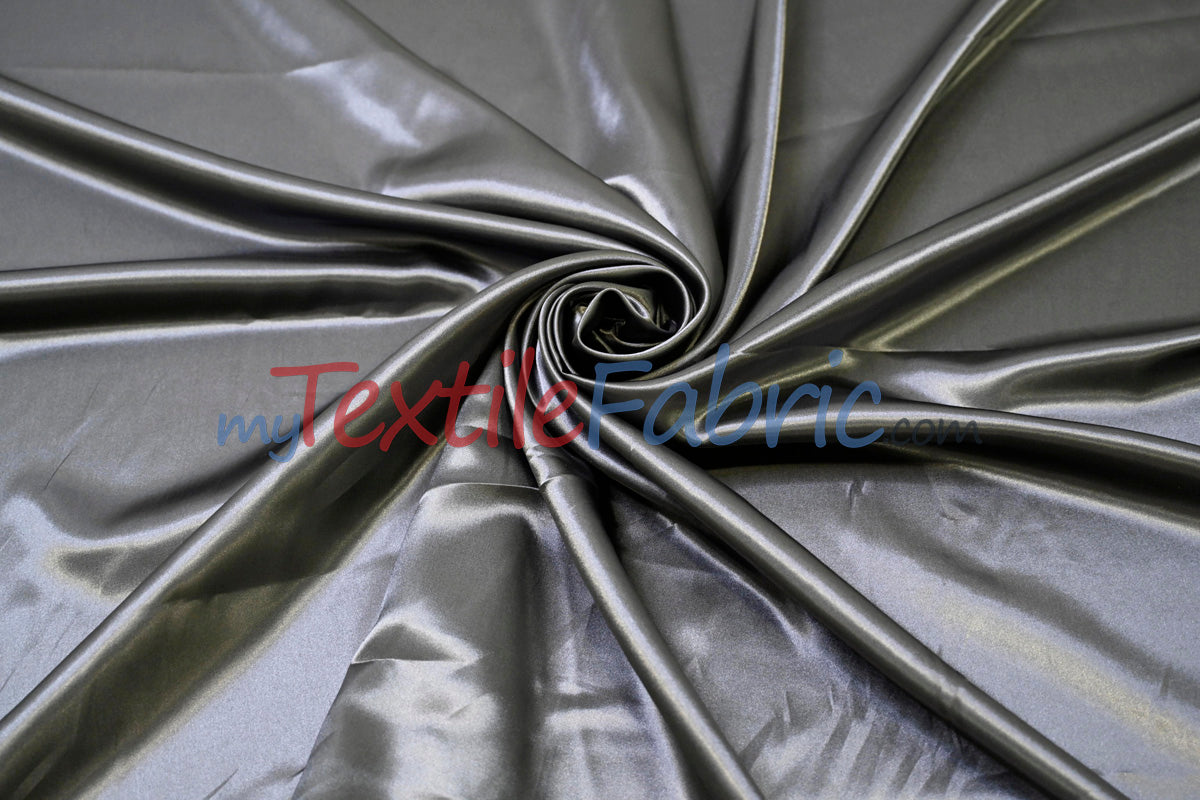 Charmeuse Satin Polyester Fabric - Solid, 58/60" Width, Multiple Colors (1 Yard)