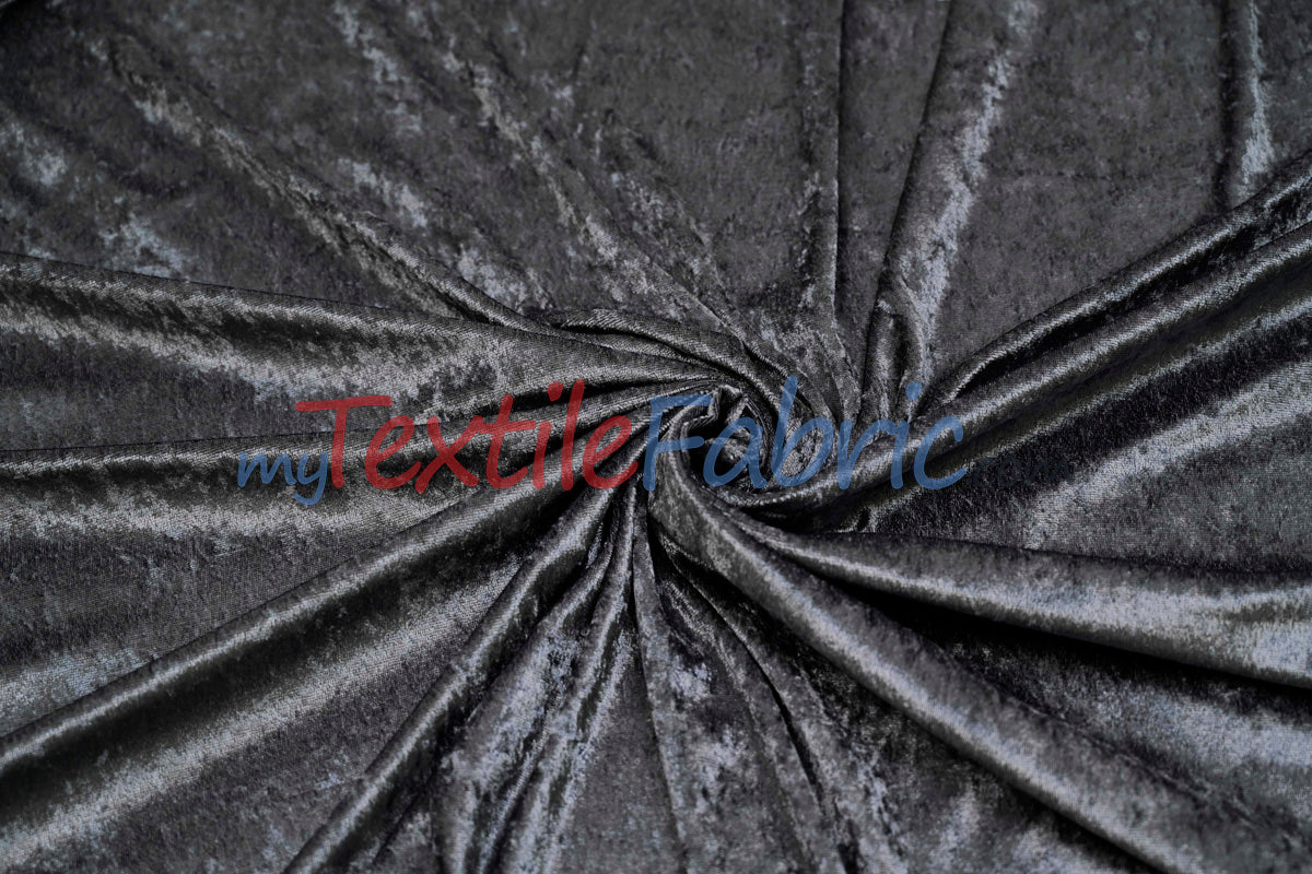 Panne Velvet Polyester Fabric - Crush Panne Velour, Solid, 58/60" Width (1 Yard)