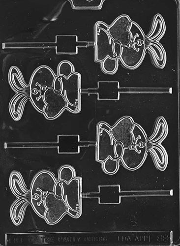 Bunny With Heart Lolly Chocolate Mold - LPE088