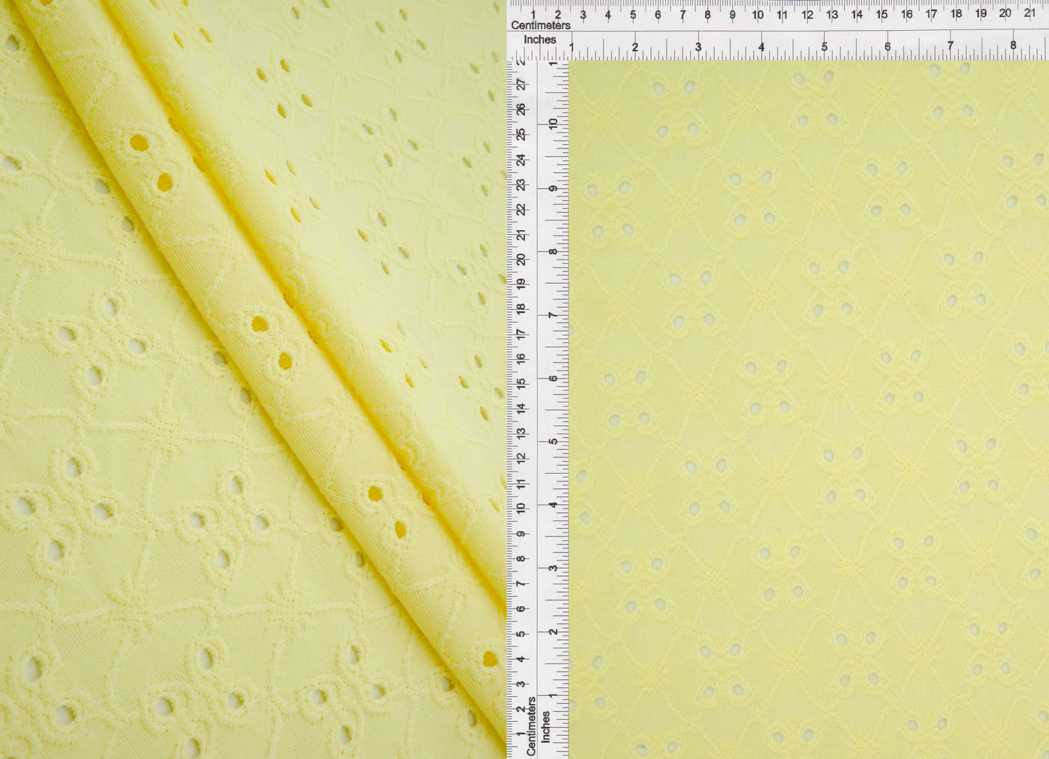 Lightweight DTY Knit Jacquard Eyelet Fabric Stretch Polyester Spandex 58/60 Inches Wide