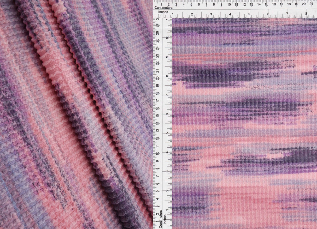 1 Yard Cozy Stripe Double Knit Fabric Polyester Rayon Spandex Blend 56/57 Inch Wide for Apparel and Crafting