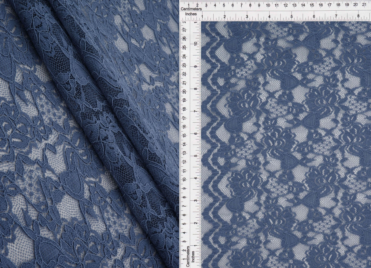 Floral Double Border Lace Fabric
