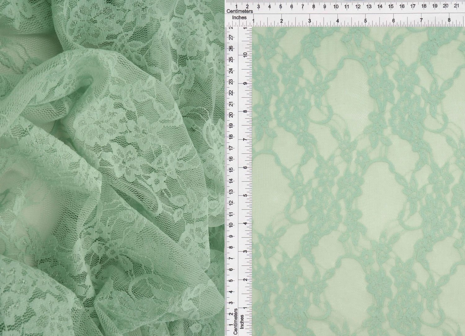 Floral Lace Fabric 92% Nylon 8% Spandex Soft Stretch Lightweight 58/60 Inches Wide