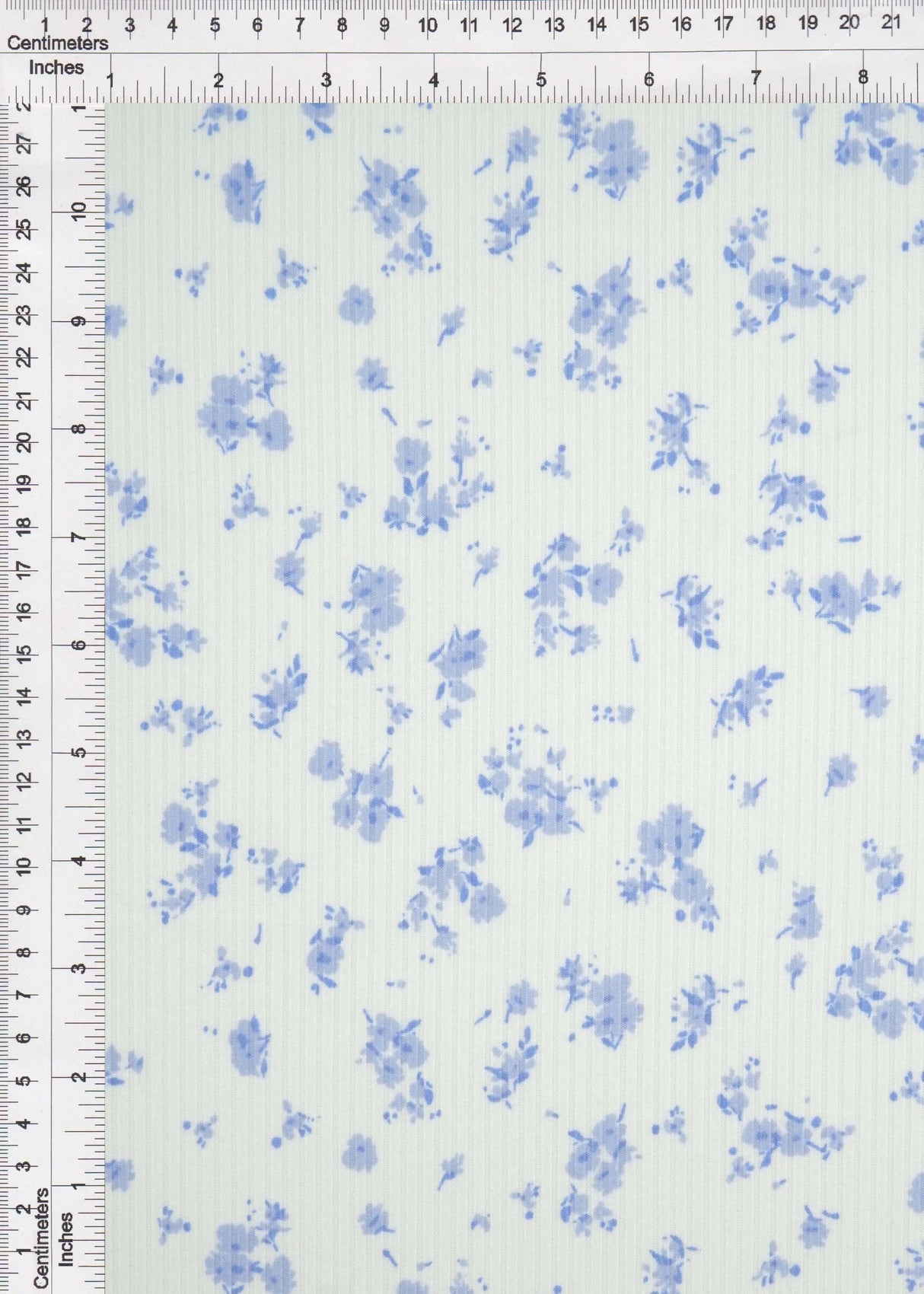 4×2 Yummy Rib Ditsy Print Knit 87% Polyester, 13% Spandex, 58/59'' Width Soft Stretch Fabric