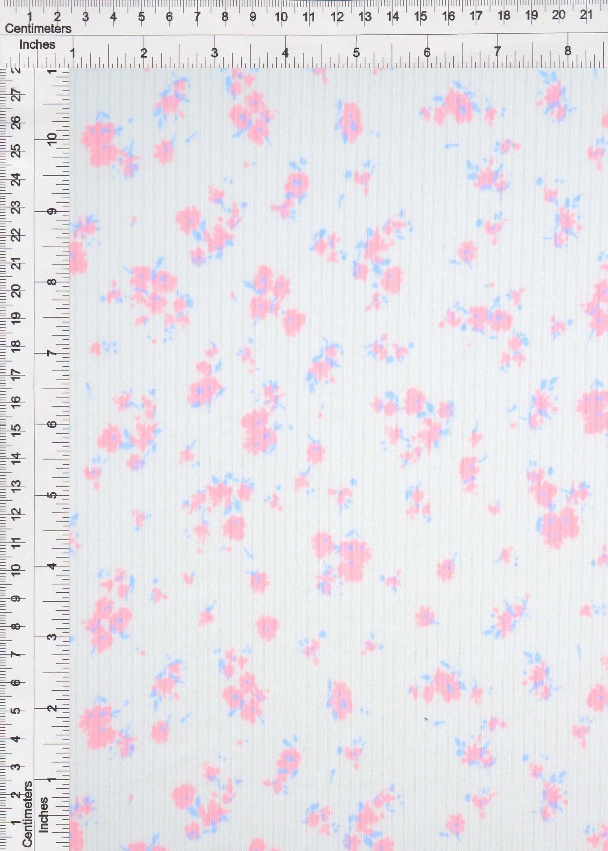 4×2 Yummy Rib Ditsy Print Knit 87% Polyester, 13% Spandex, 58/59'' Width Soft Stretch Fabric