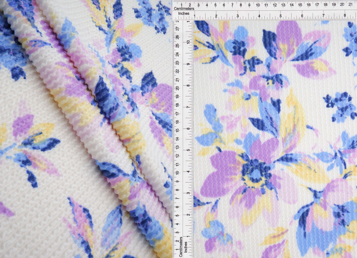 Floral Jacquard Double Knit Fabric