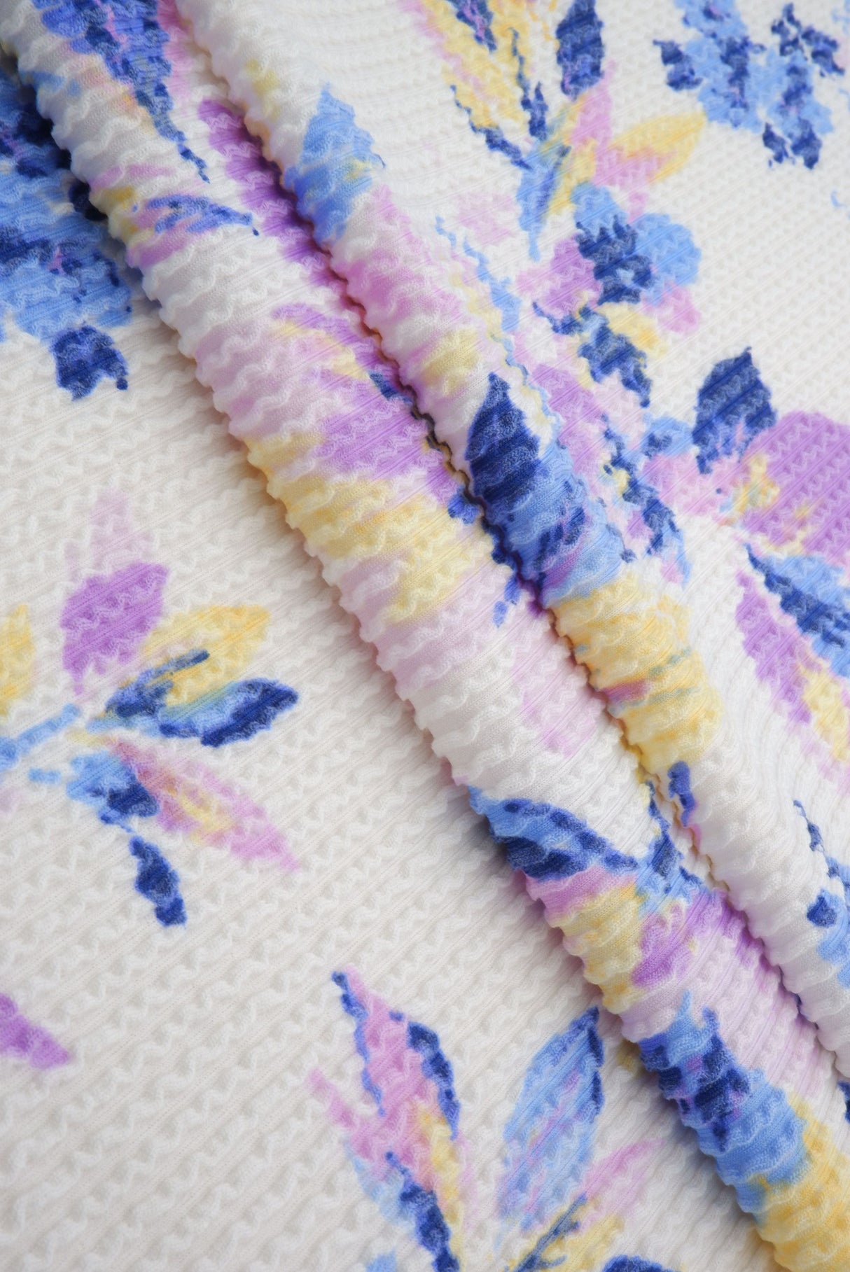Floral Jacquard Double Knit Fabric