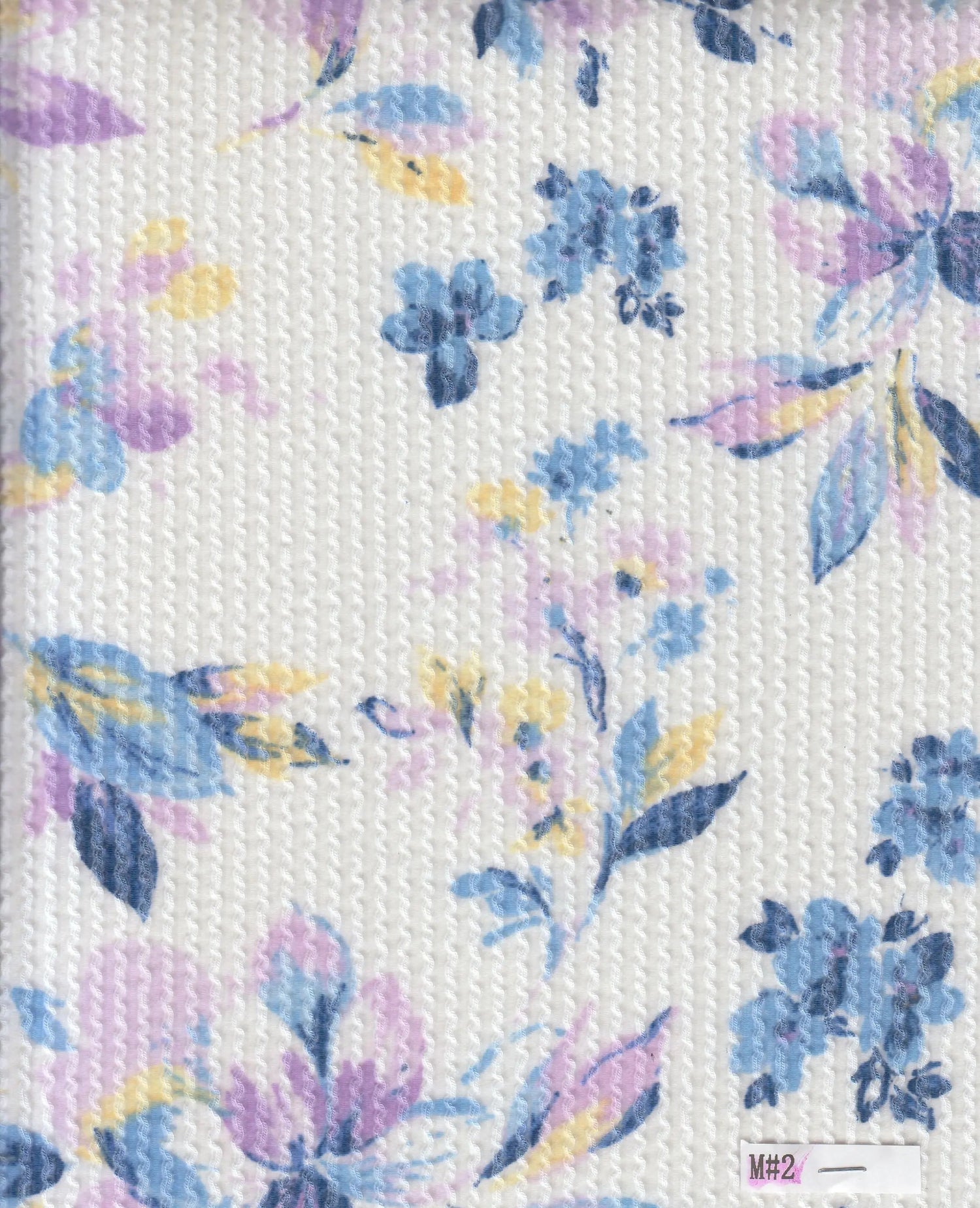 1 Yard Cozy Double Knit Floral Print Fabric Stretch Polyester Rayon Spandex 56/57 Inches Wide