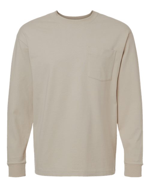 American Apparel Unisex Super Heavyweight Long Sleeve Pocket Tee