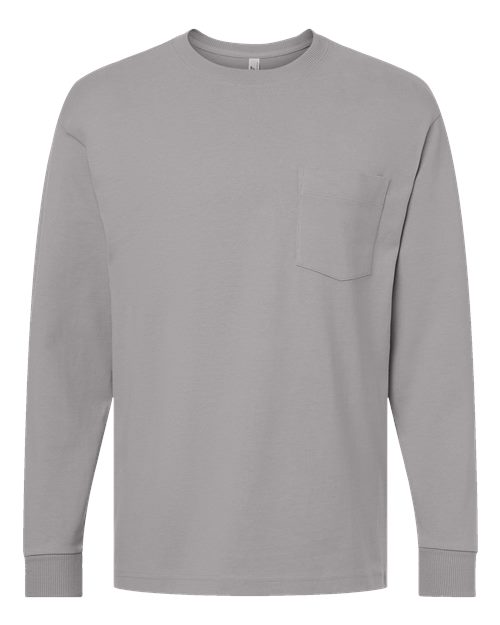American Apparel Unisex Super Heavyweight Long Sleeve Pocket Tee