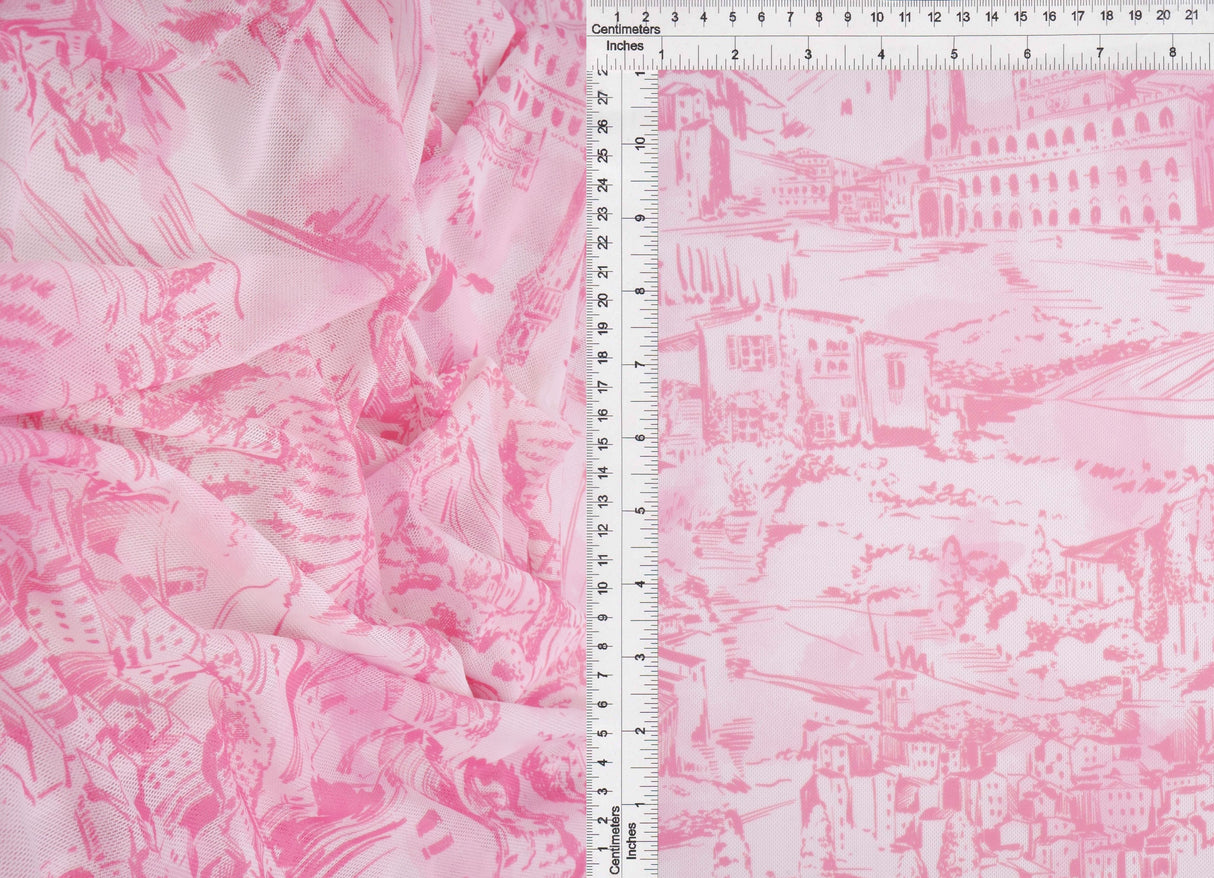 Printed Mesh Stretch Fabric Toile
