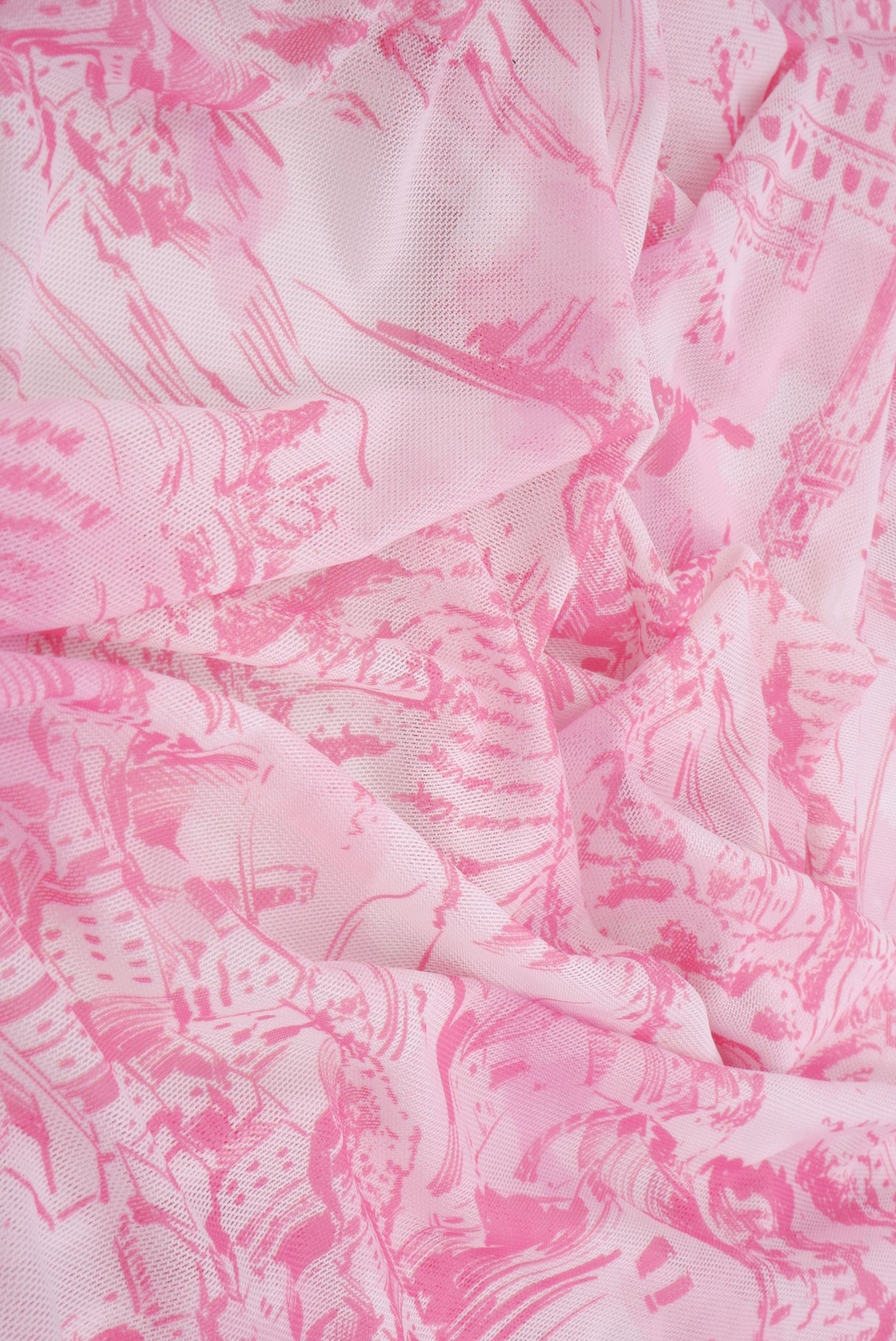 Printed Mesh Stretch Fabric Toile