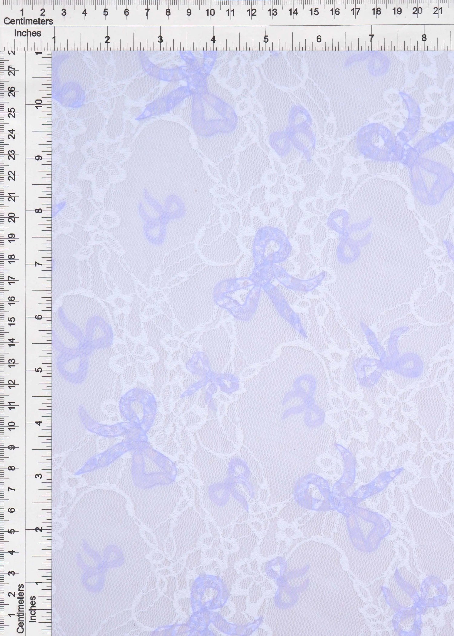 Digital Bow Lace Print Fabric 1 Yard Soft Stretch Lightweight 56/58" Wide