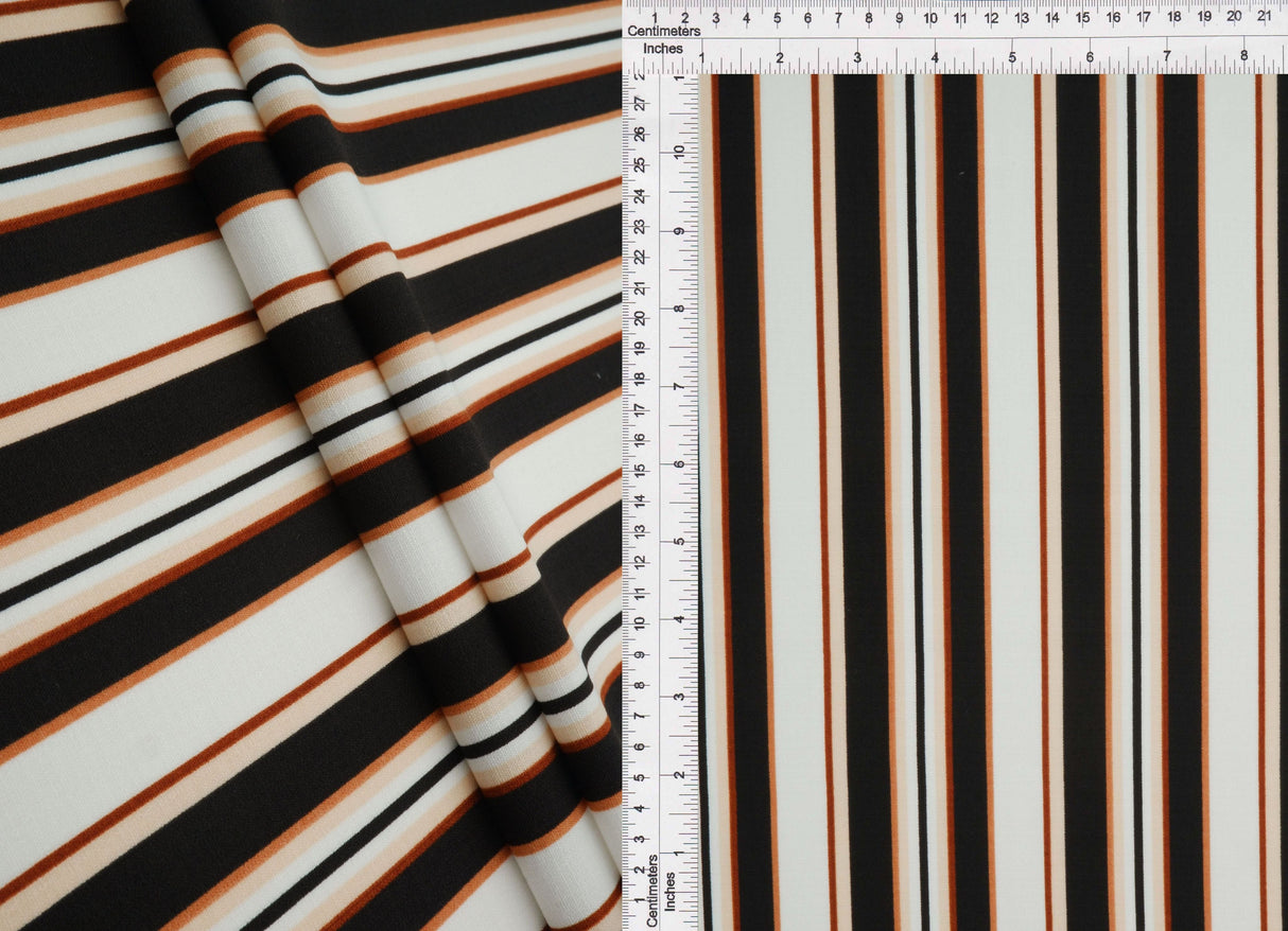 Linen Look Variegated Stripe Woven Fabric