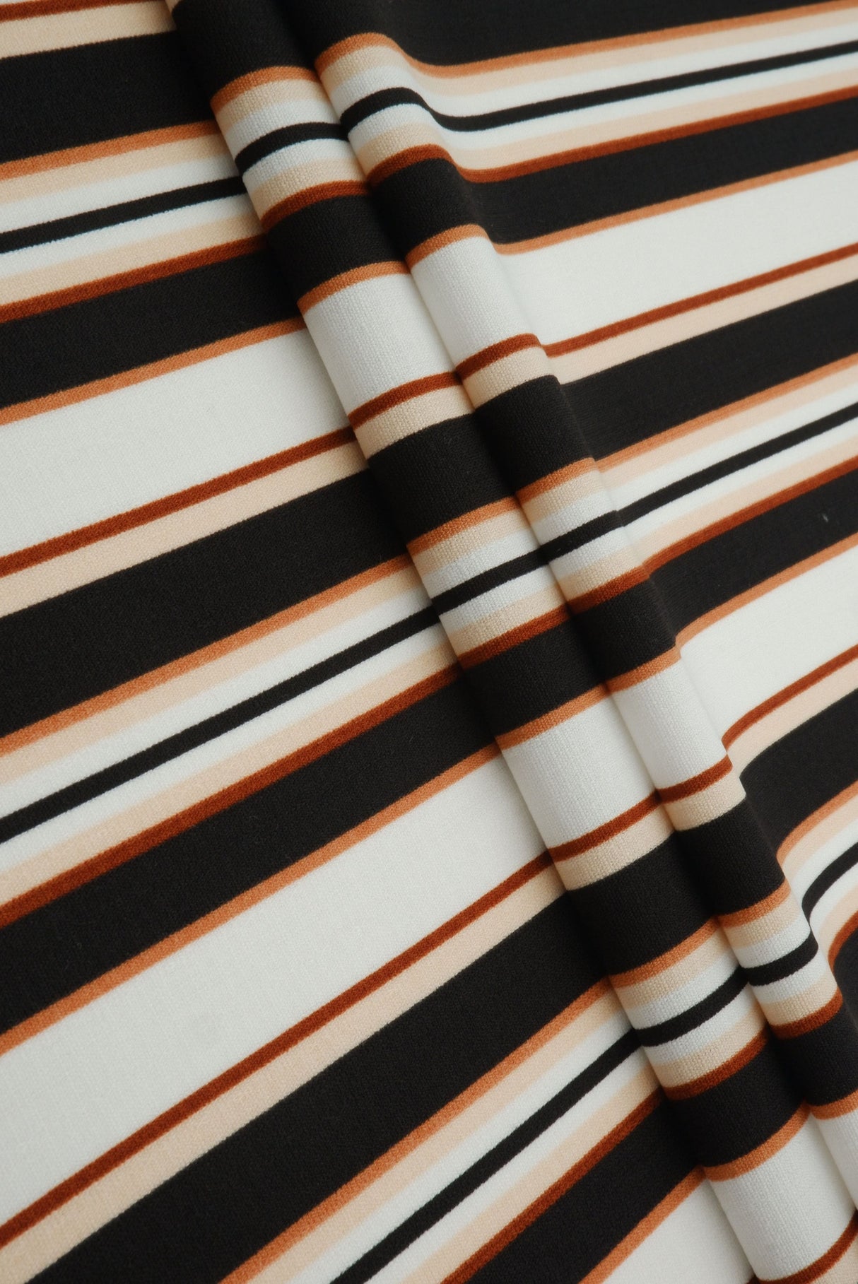 Linen Look Variegated Stripe Woven Fabric