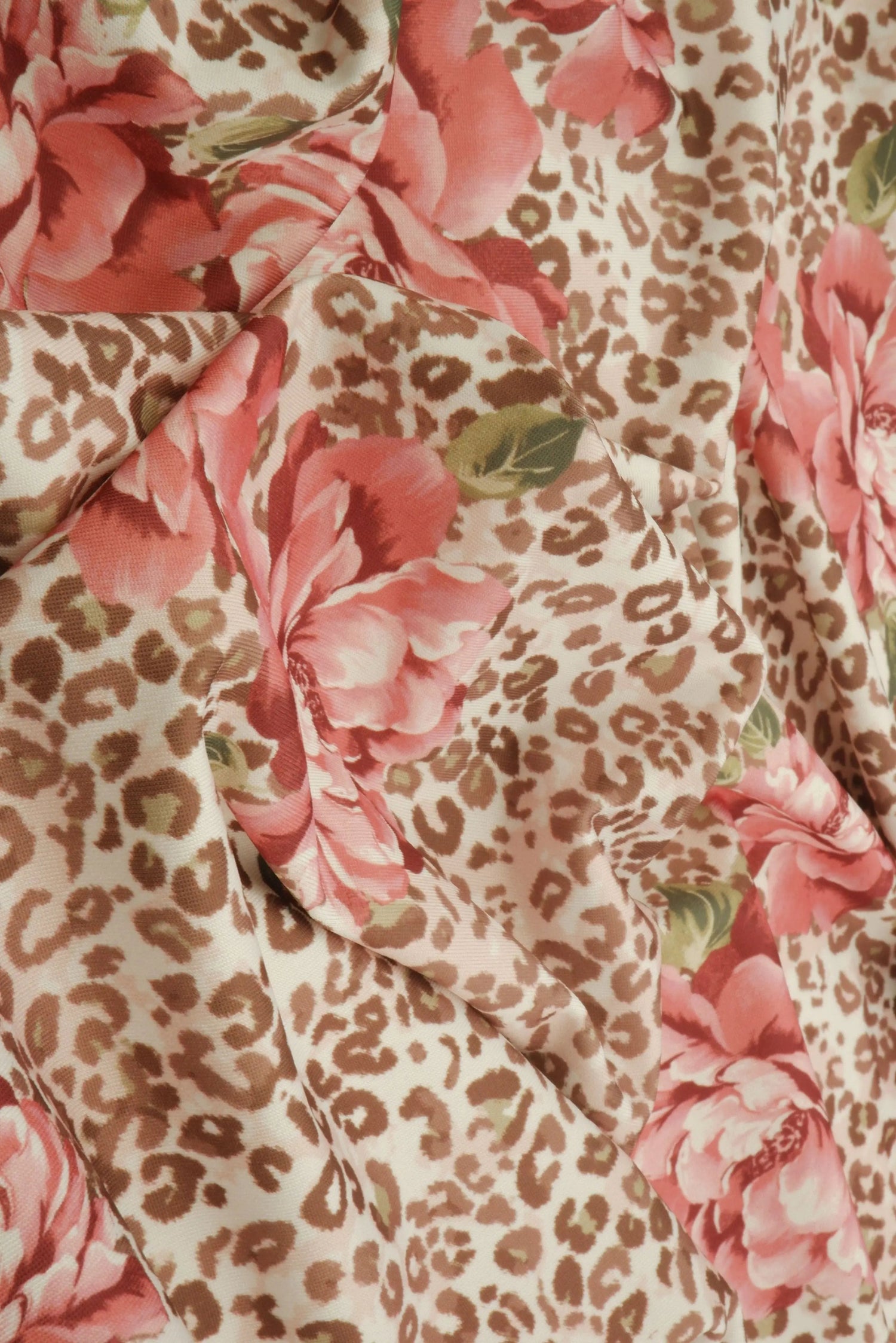 1 Yard Digital Animal Floral DTY Print Fabric 190?GSM Soft Stretch Polyester Spandex 58/60" Width