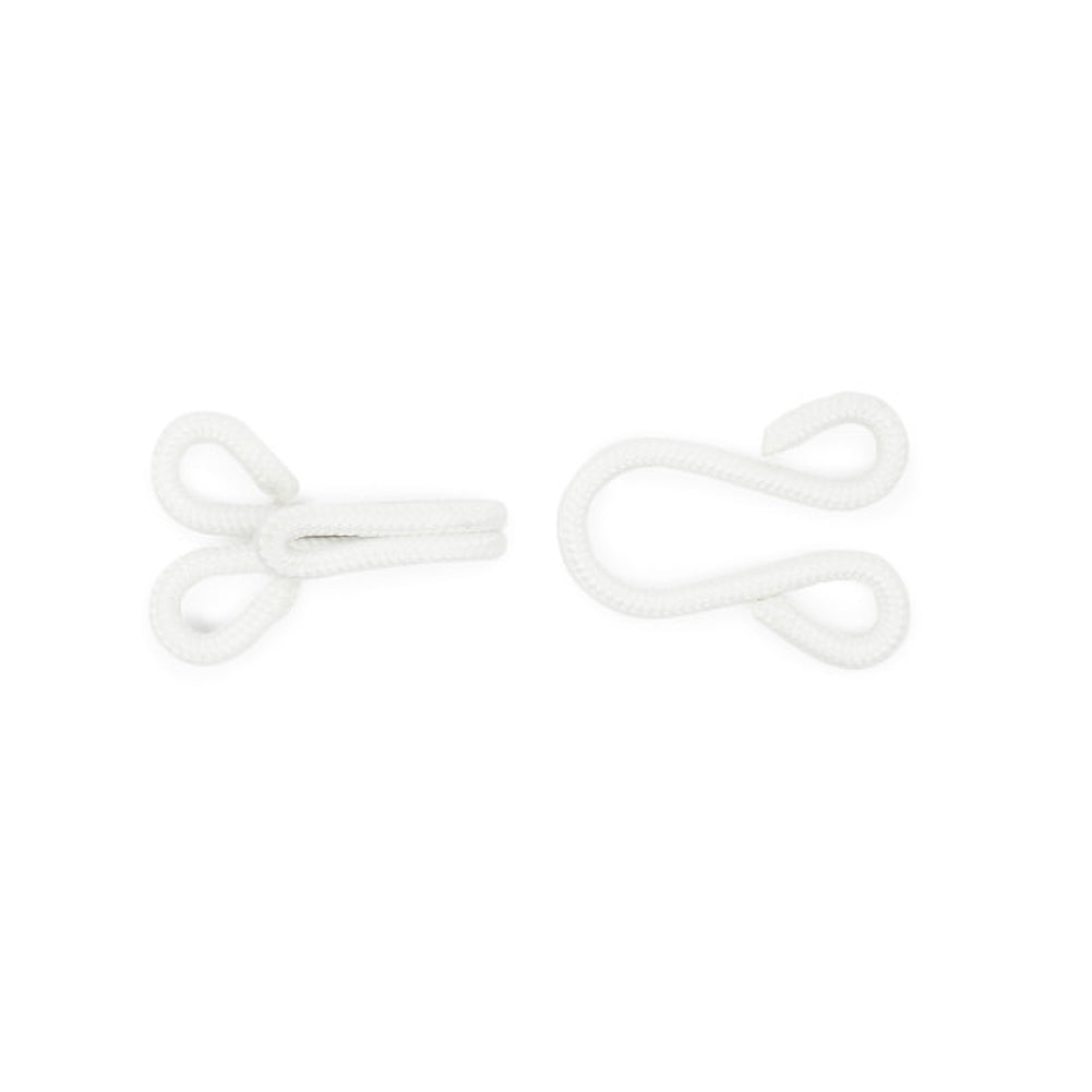Dritz Covered Hooks & Eyes - White Extra Large - 2 Sets