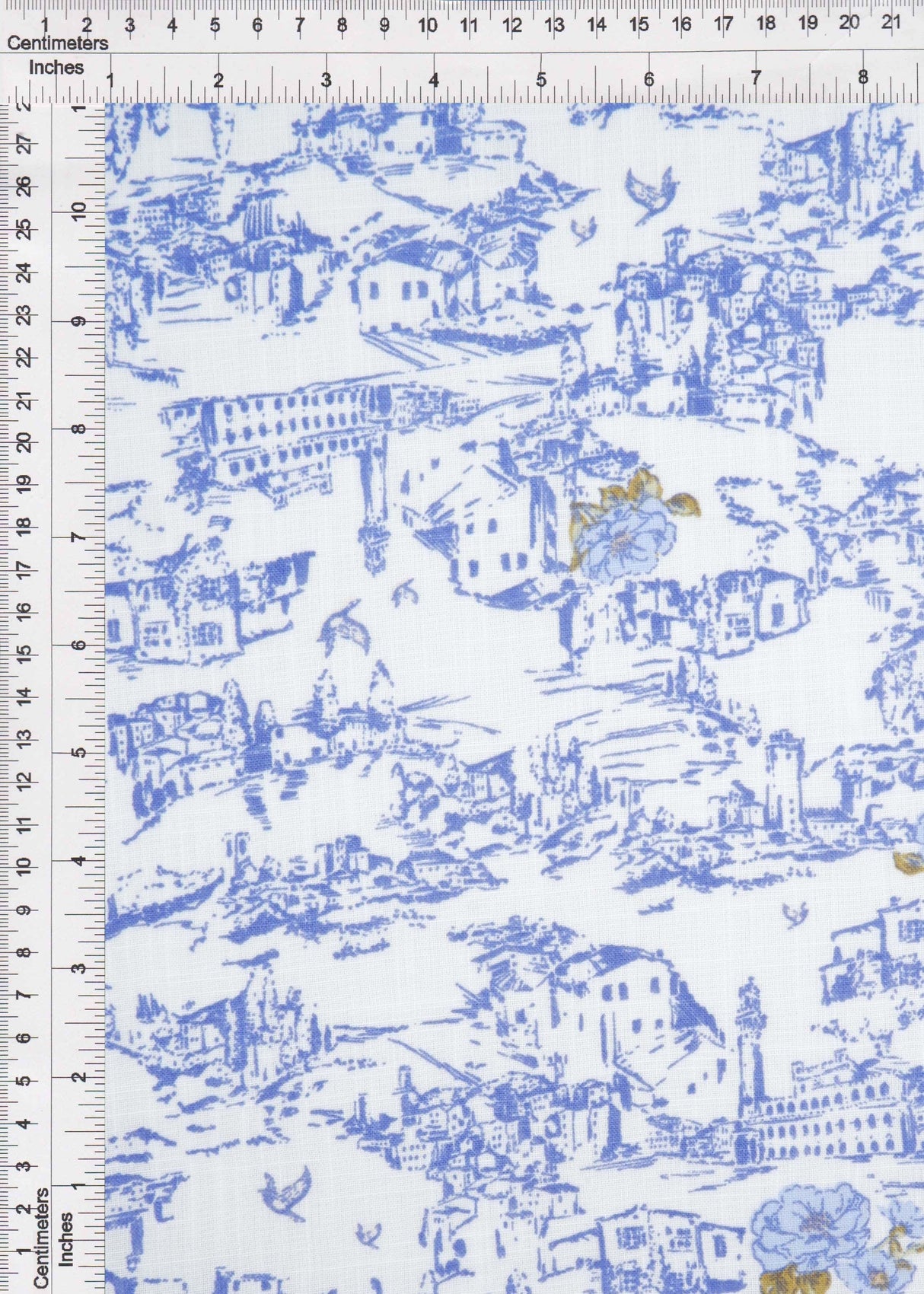 Toile Linen Look Woven Fabric