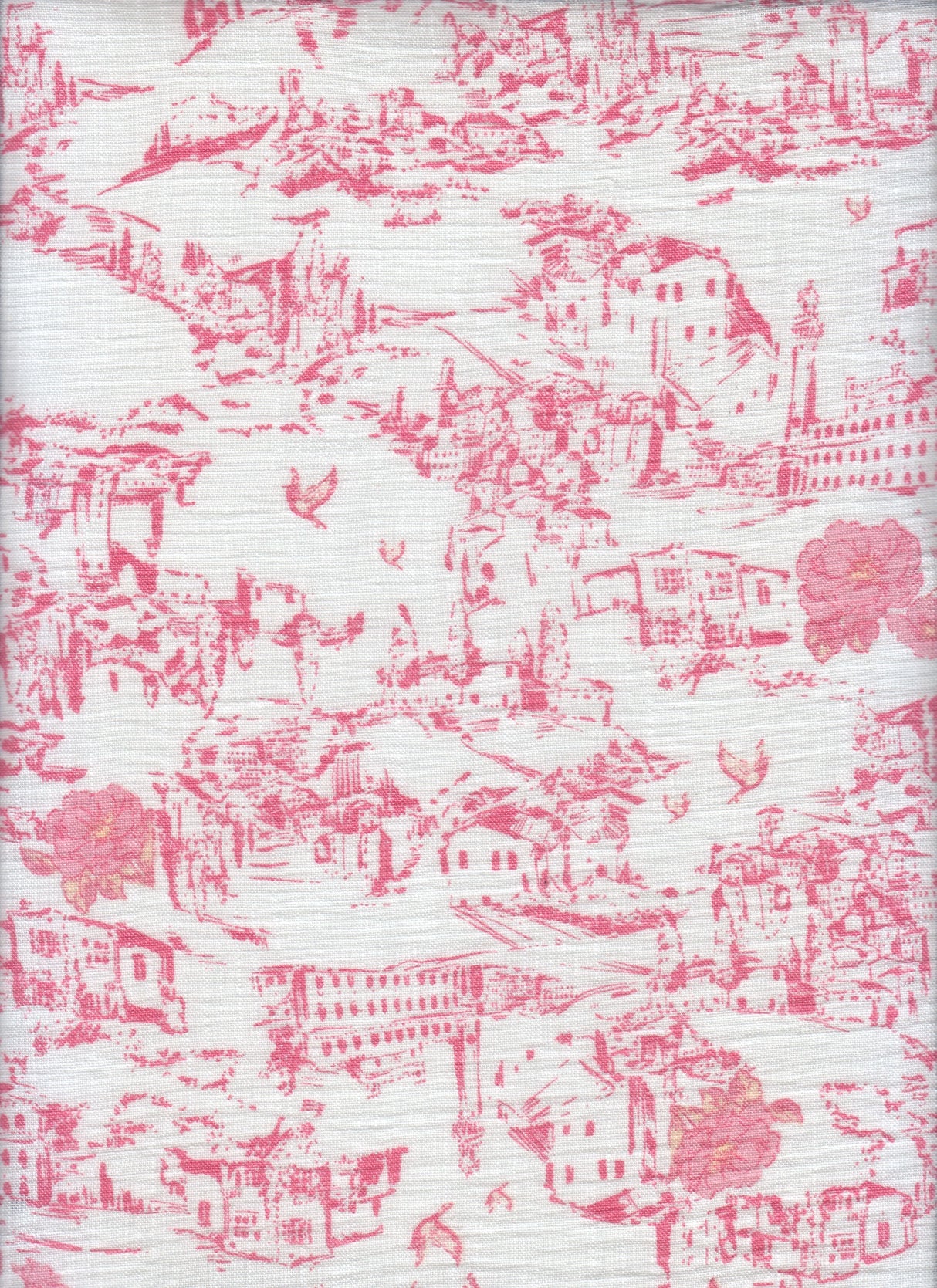 Toile Linen Look Woven Fabric