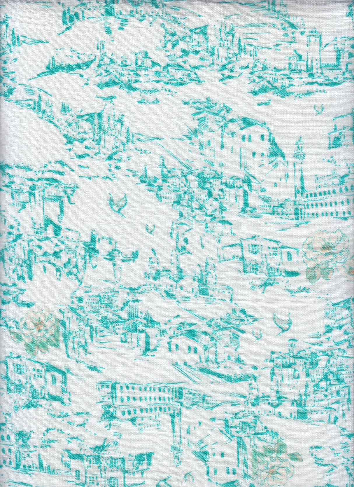 Toile Linen Look Woven Fabric