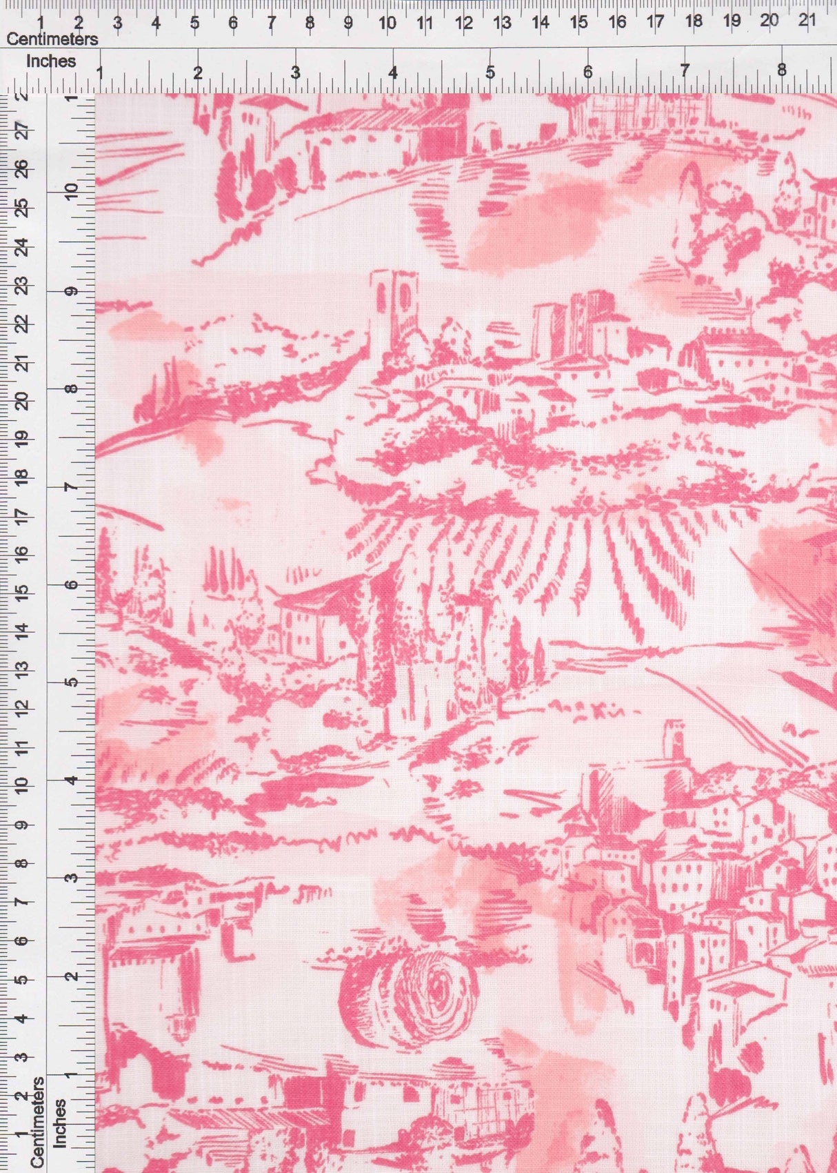 Toile Linen Look Woven Fabric