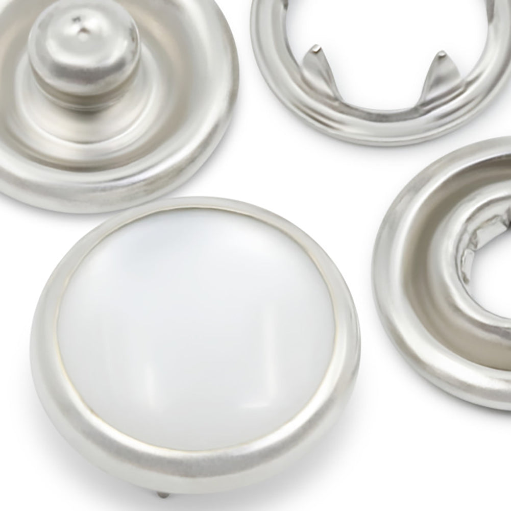 Dritz Pearl Snap Fasteners - White - 7/16", 12 Sets
