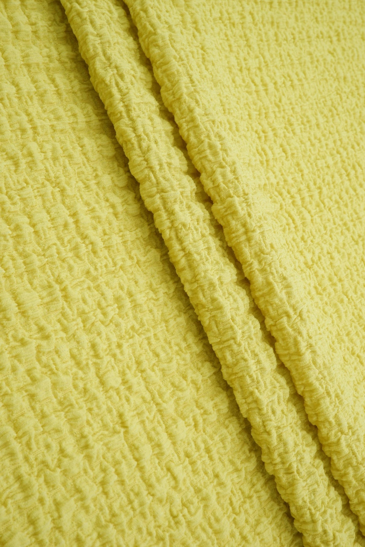 Waffle Crepe Solid Knit Fabric