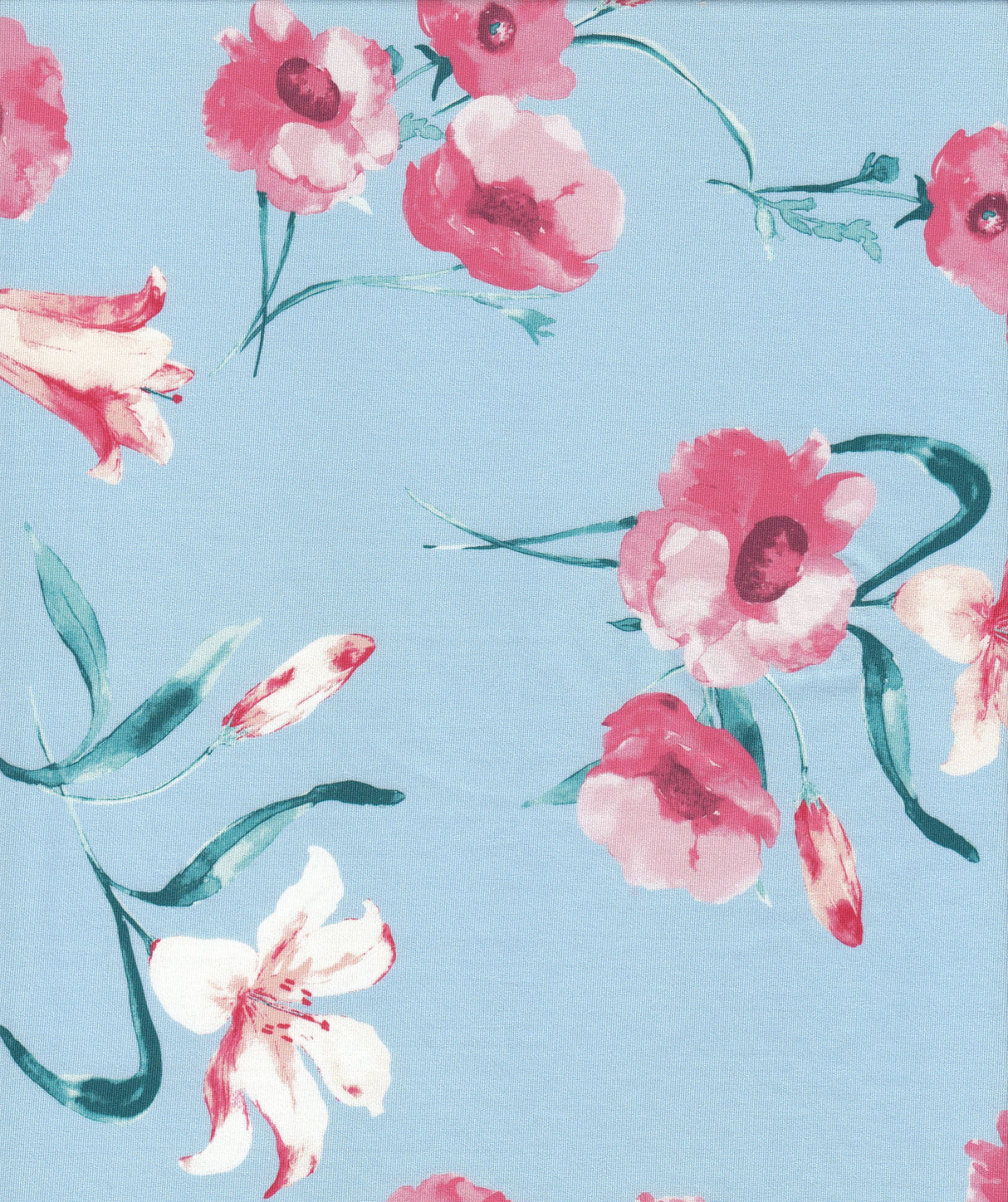 Floral Printed DTY Knit Fabric