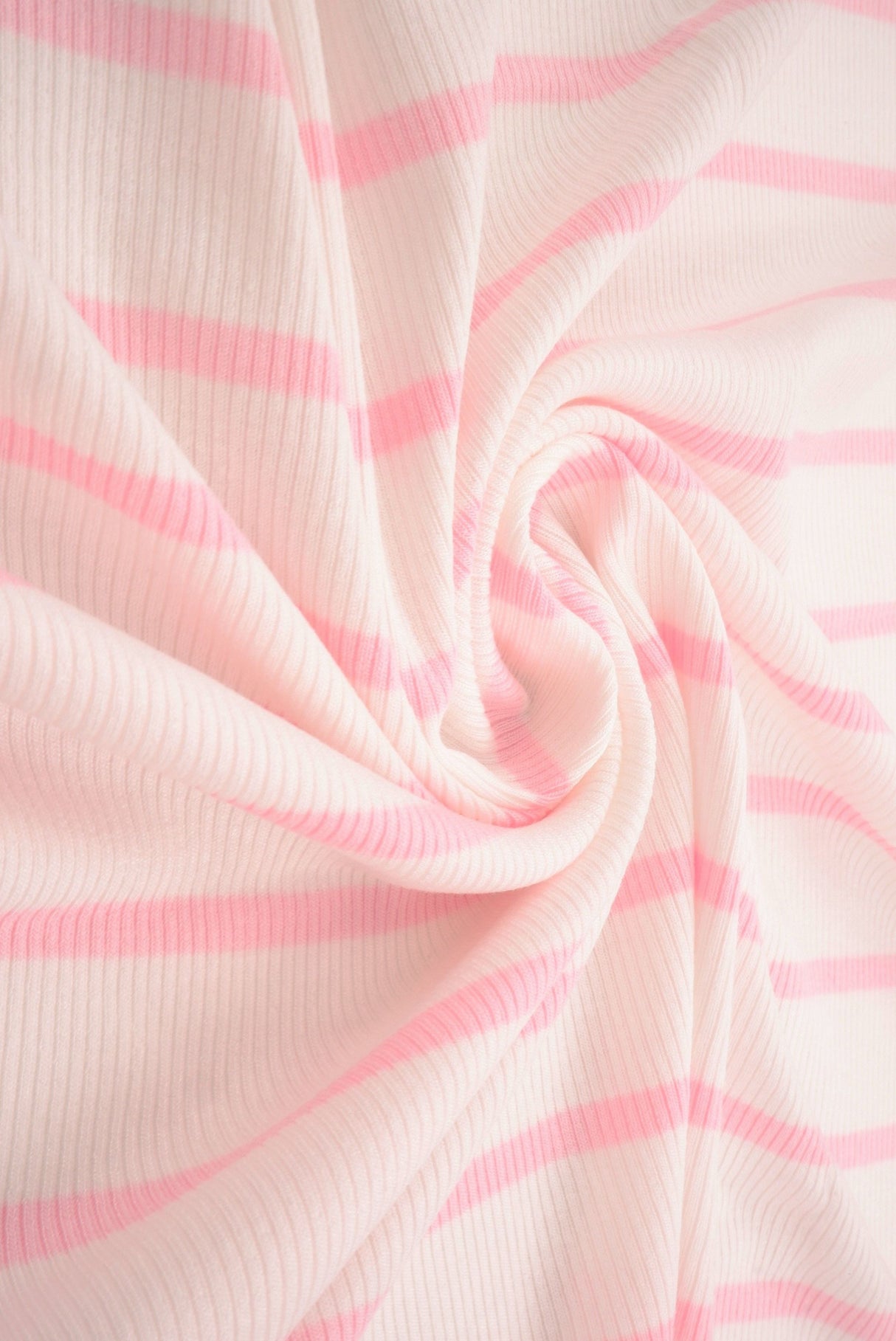 Stripe Knit Fabric Black Ivory